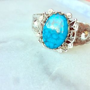 Silver & Turquoise Southwest Bangle Bracelet